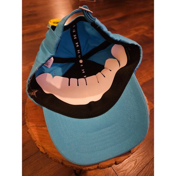 Under Armour UA Logo Hat HeatGear Adjustable Cap Blue New Men Women - Picture 5 of 7